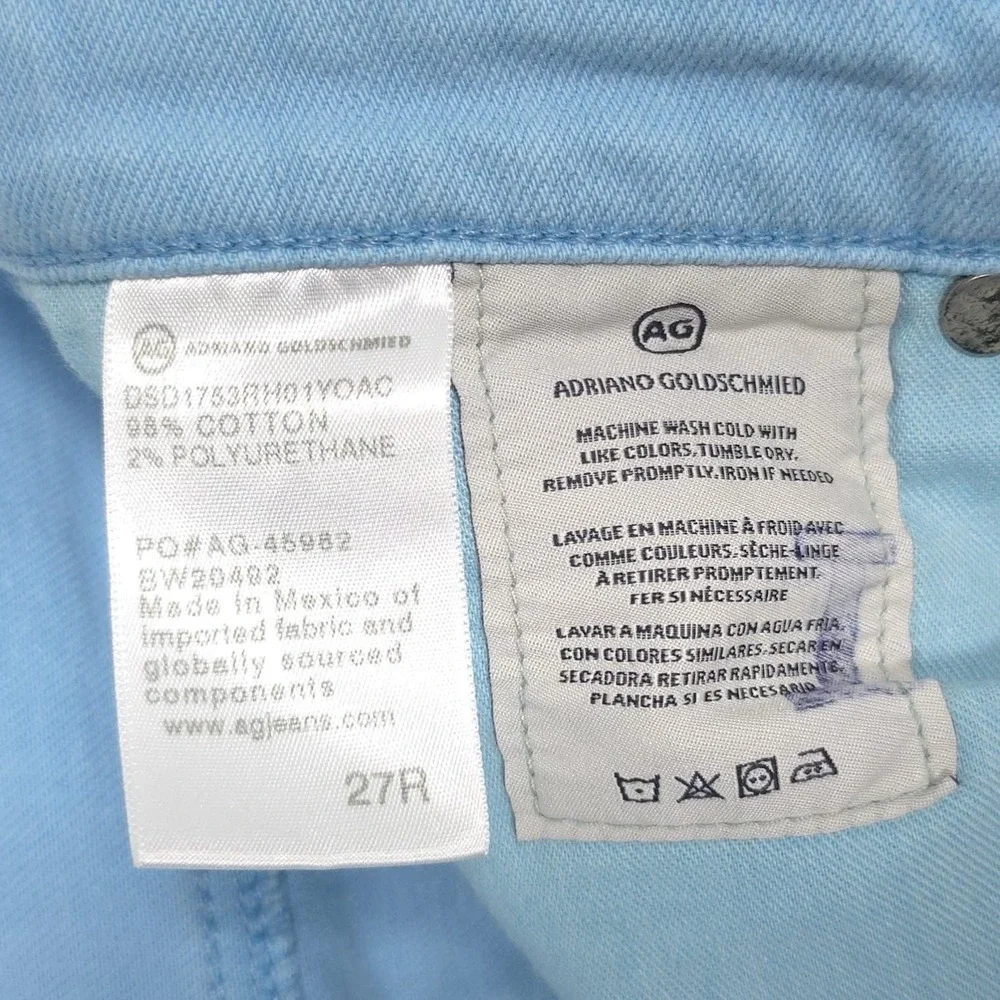 AG ADRIANO GOLDSCHMIED Women's Jeans 27R THE‎ ISABELLE HIGH RISE STRAIGHT Blue